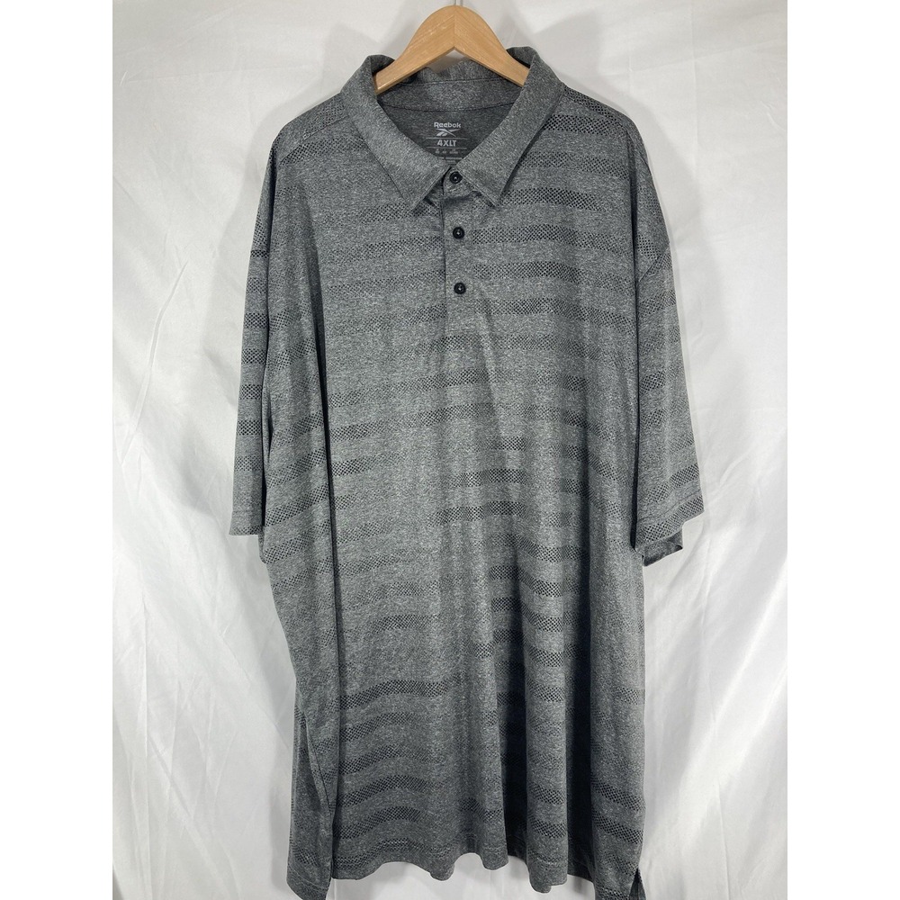 Reebok Speedwick Golf Polo Shirt Men's Size 4XLT Gray Short Sleeve